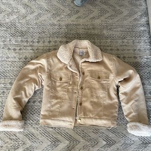 Princess Polly beige furry jacket